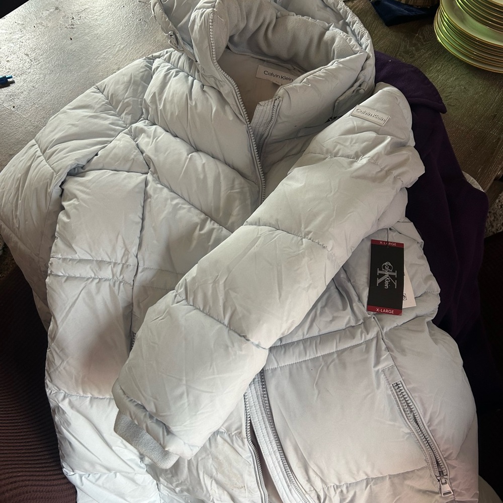 Calvin Klein Light blue Puffer Jacket